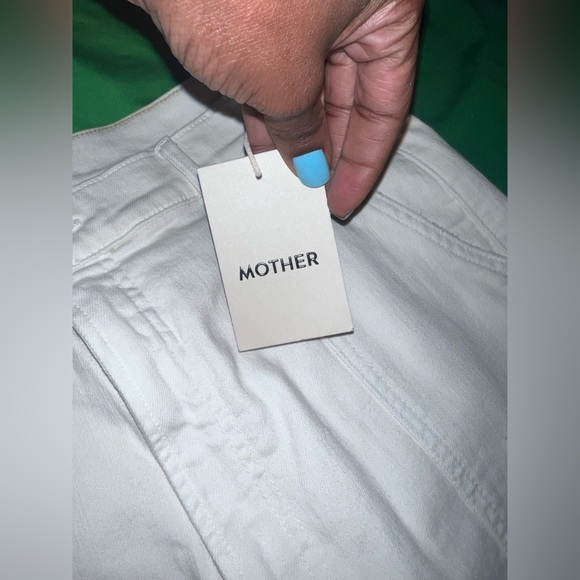 NWT MOTHER The Rambler Cargo Cream Wide Leg Women's Jeans size 30 - Picture 10 of 16